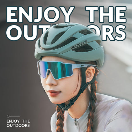 ROCKBROS sportzonnebril uv400 met tr90 frame#stijl_witte gepolariseerde lens