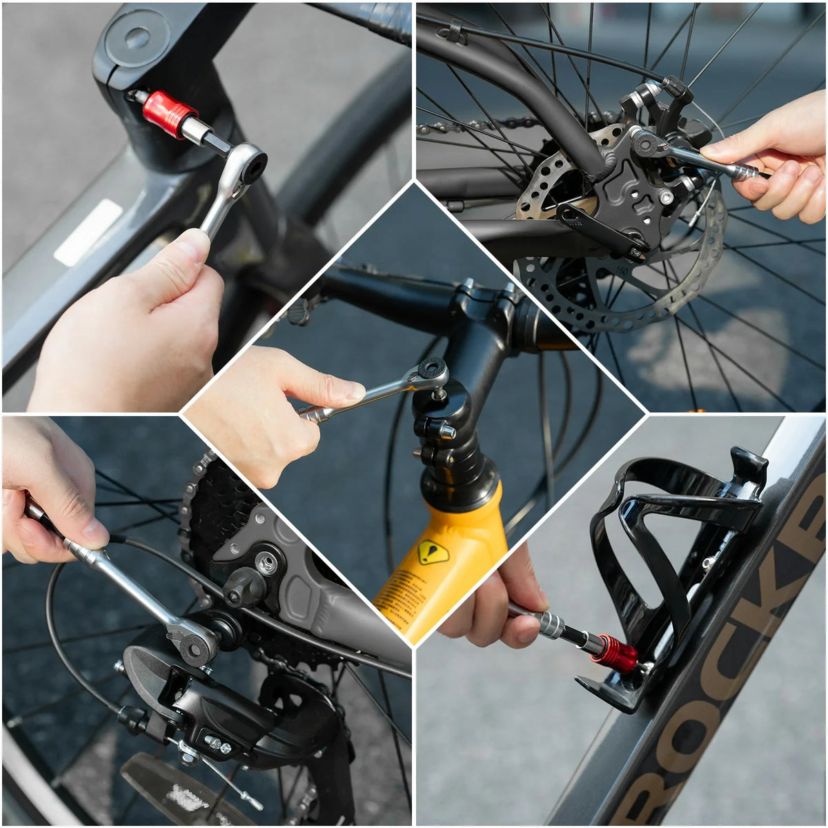 ROCKBROS alles-in-één fietsonderhoud pocket tool
