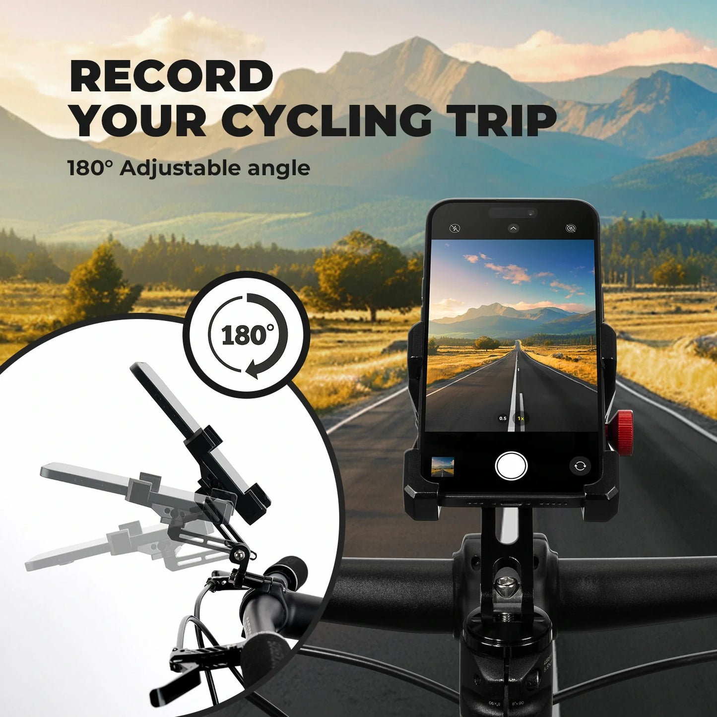 ROCKBROS aluminium telefoonhouder voor fiets voor smartphones van 4,7 tot 7,1 inch#type_stuurpenbevestiging