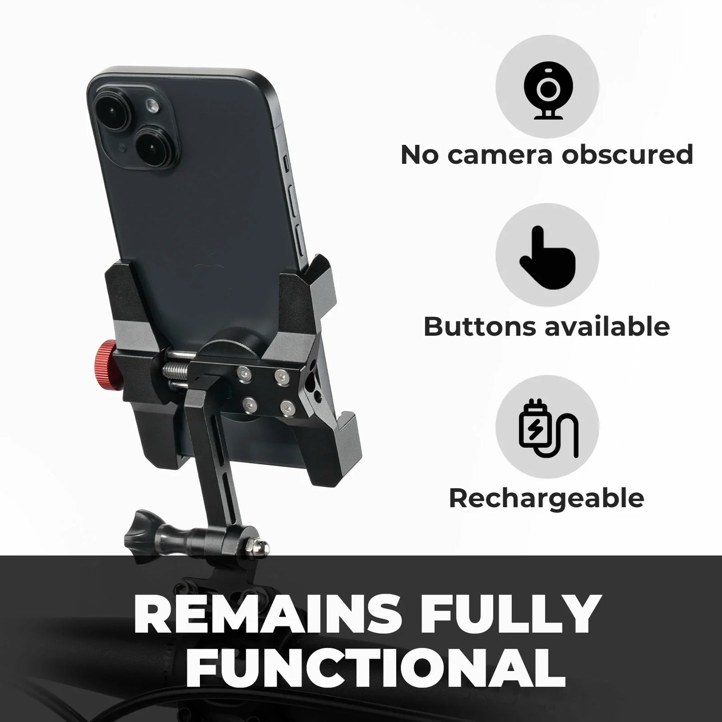 ROCKBROS aluminium telefoonhouder voor fiets voor smartphones van 4,7 tot 7,1 inch#type_stuurpenbevestiging