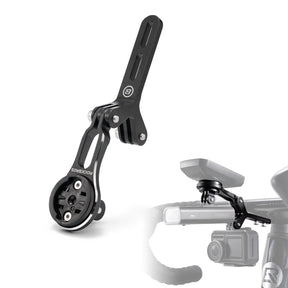 Aluminium fietscomputerhouder met dubbele accessoiremontage
