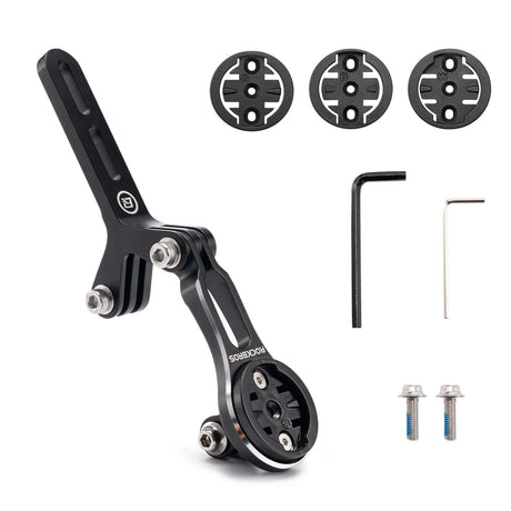 Aluminium fietscomputerhouder met dubbele accessoiremontage