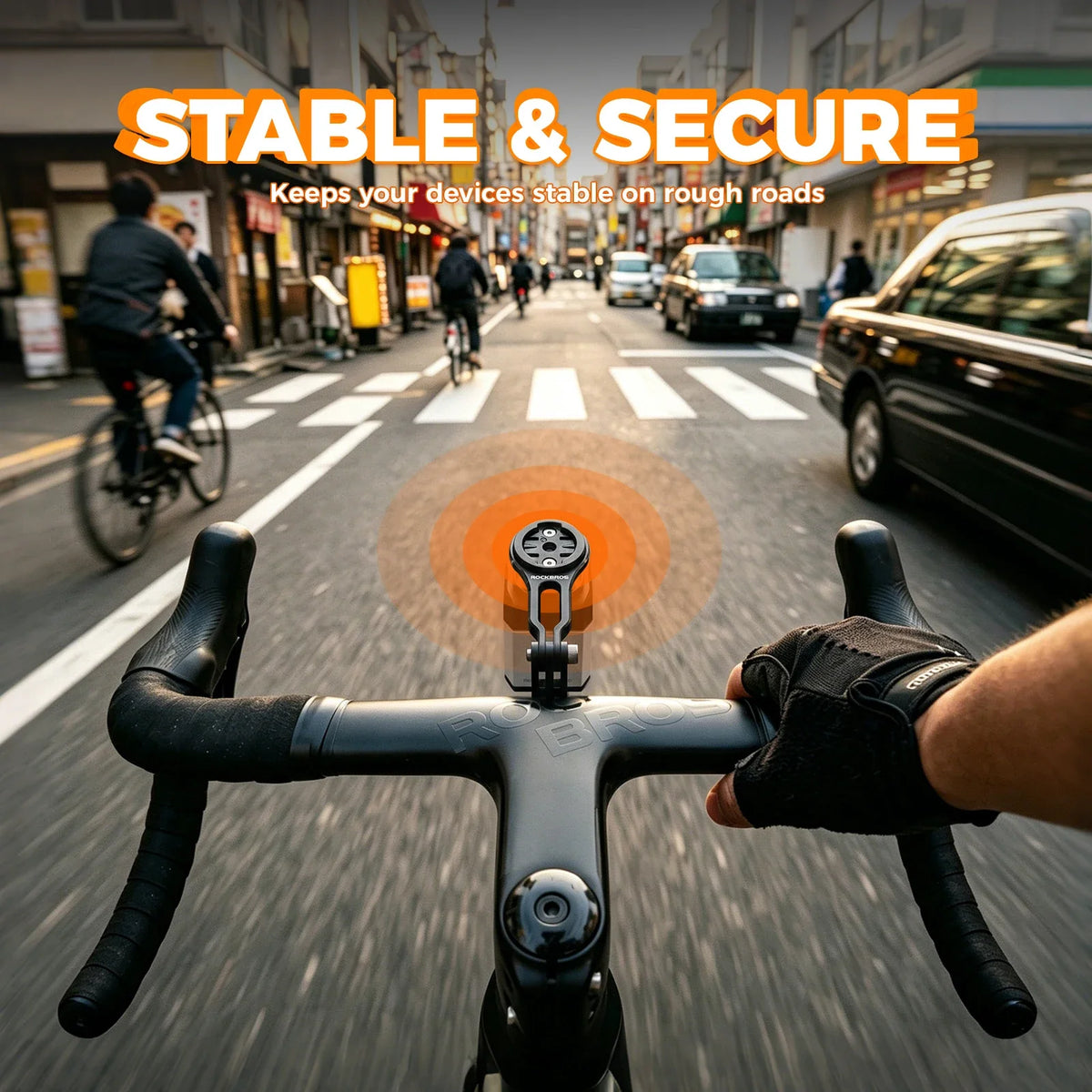 Aluminium fietscomputerhouder met dubbele accessoiremontage