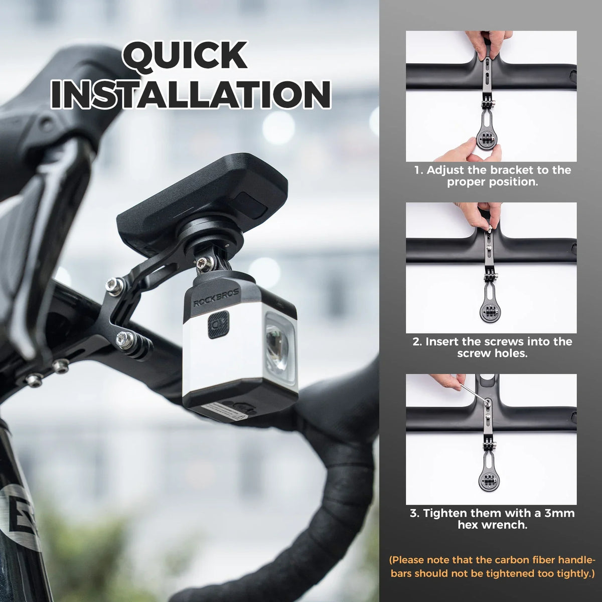 Aluminium fietscomputerhouder met dubbele accessoiremontage