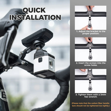 Aluminium fietscomputerhouder met dubbele accessoiremontage