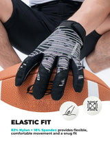 Americanfootballhandschoenen met extra grip voor volwassenen