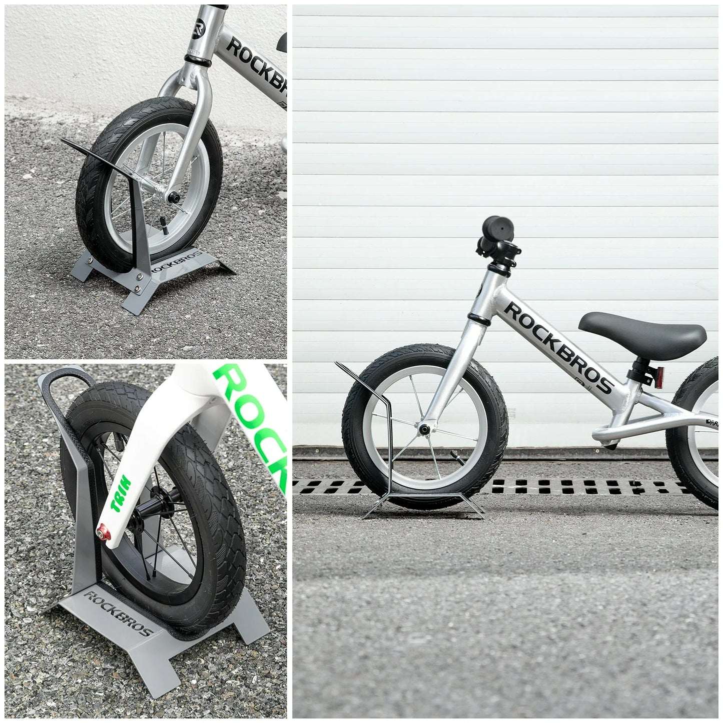 ROCKBROS Balance Bike Parking Rack L-Shaped for 12-inch Wheels
#Color_Grey