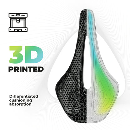 Comfortable soft 3D printed bicycle saddle for long rides