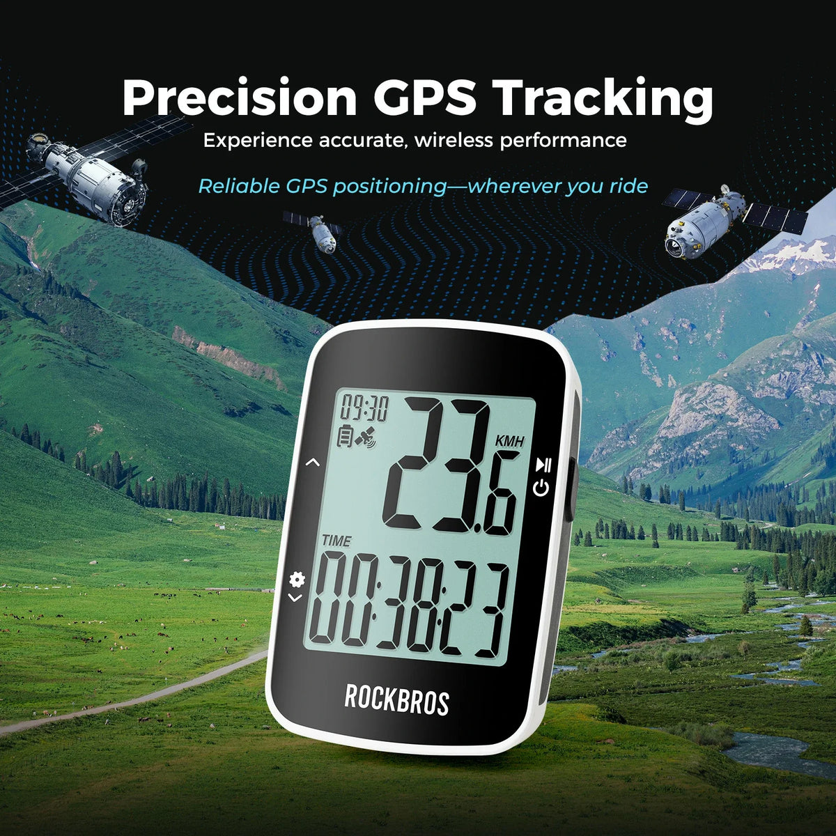 GPS-fietscomputer met 2,9-inch display