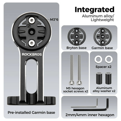 Out front handlebar mount for Garmin and Bryton bike computers