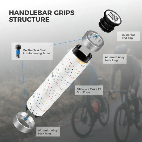 Fietshandvatten met dubbele lock-on en antislip
