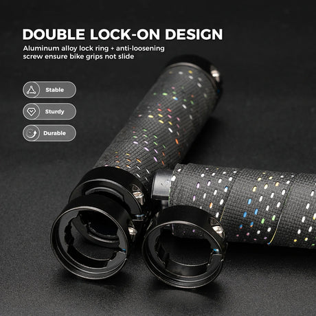 Fietshandvatten met dubbele lock-on en antislip