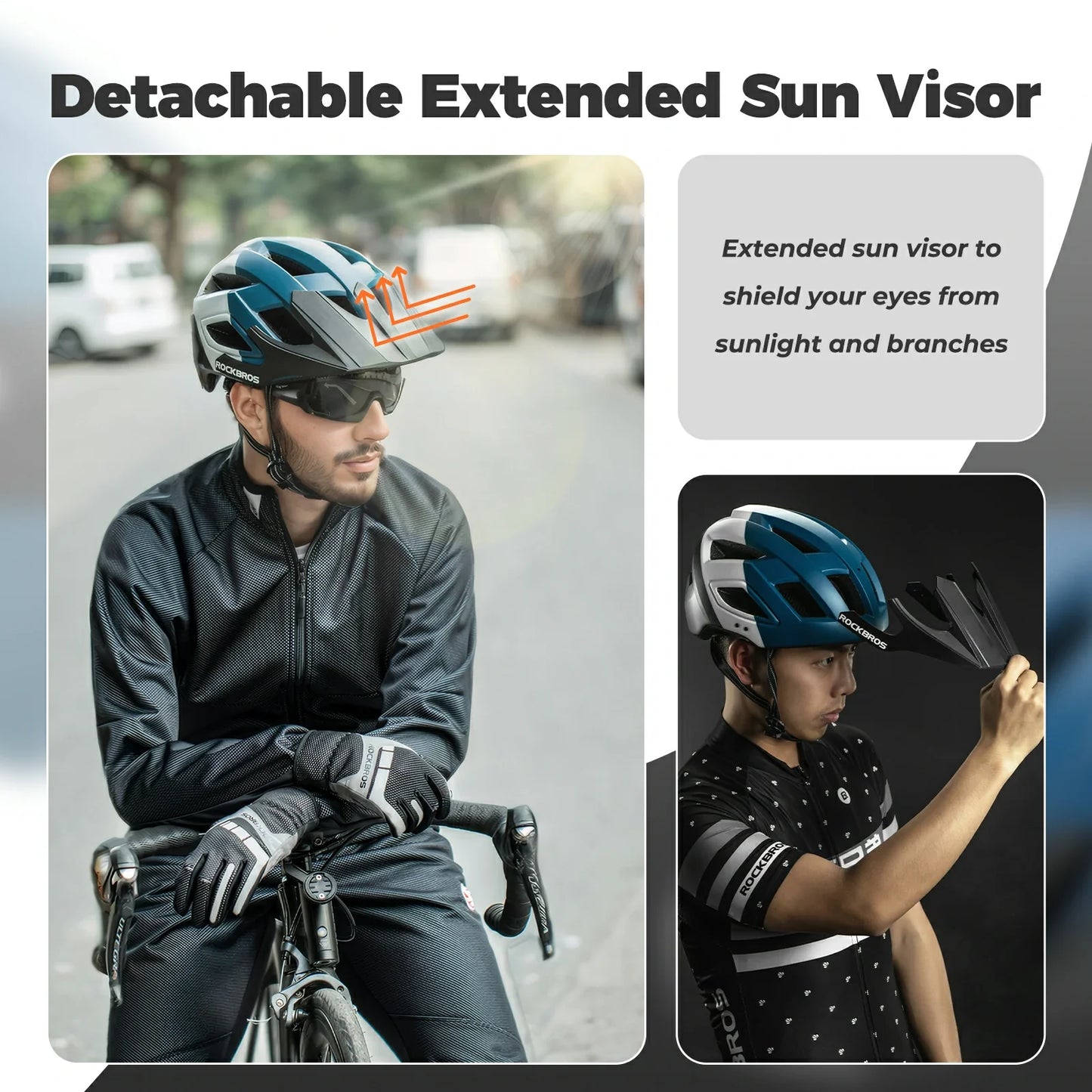Adult cycling helmet 58-62cm, detailed rear view with adjustable buckle
