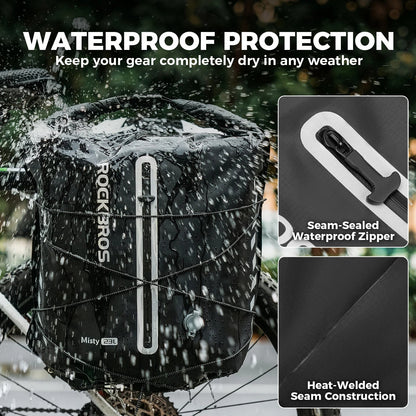 ROCKBROS bike pannier bag 100 waterproof vacuum compression 23l