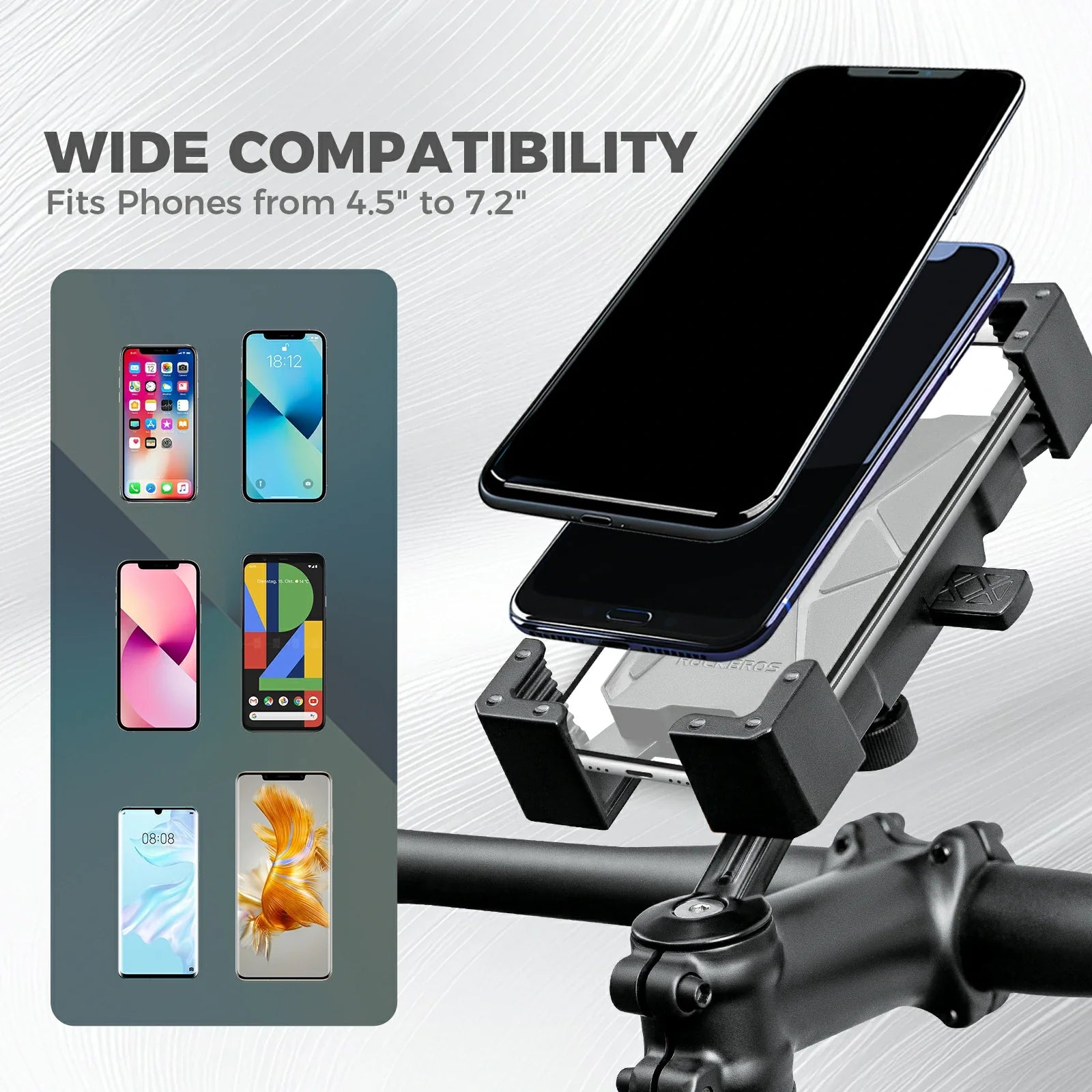 ROCKBROS 360 graden draaibare telefoonhouder voor fiets voor smartphone