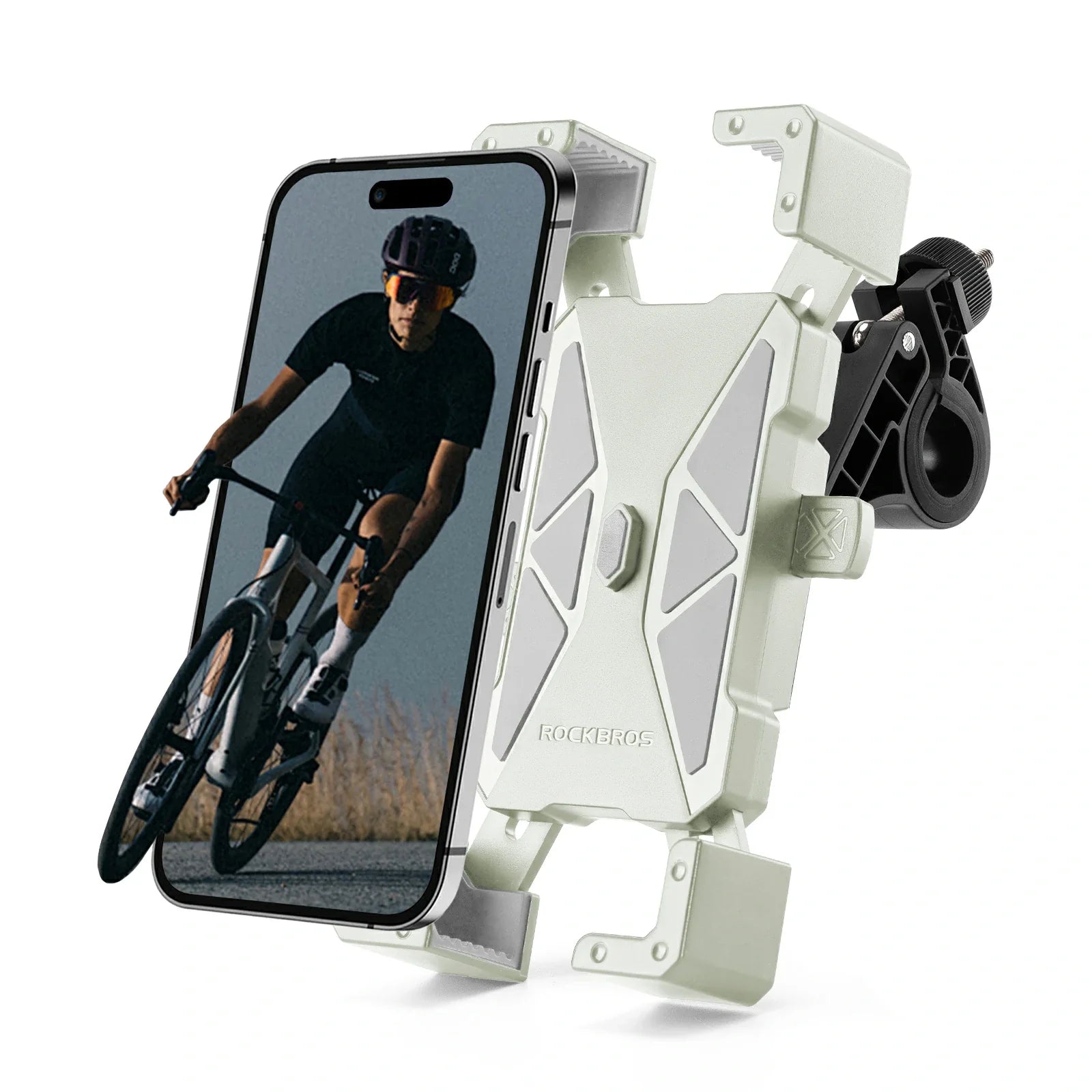 ROCKBROS 360 graden draaibare telefoonhouder voor fiets voor smartphone#kleur_wit