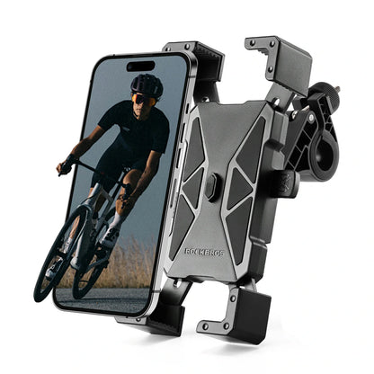 ROCKBROS 360 graden draaibare telefoonhouder voor fiets voor smartphone#kleur_zwart