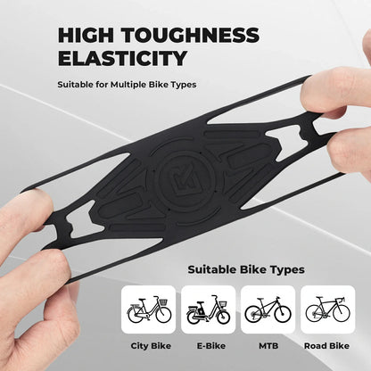 ROCKBROS bike phone holder silicone universal 4-point secure mount