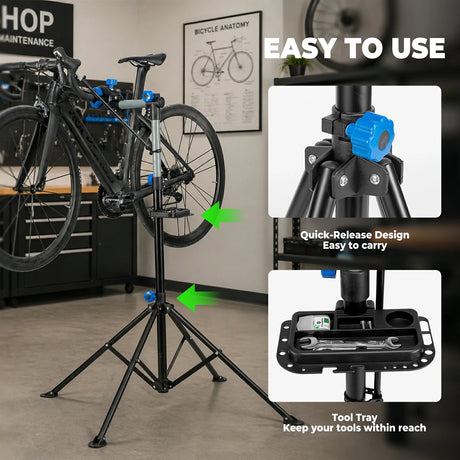 Opvouwbare fietsreparatiestandaard 360° tot 30 kg