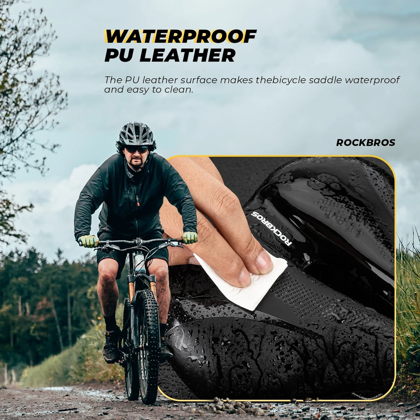ROCKBROS comfortabel mountainbikezadel met ademende uitsparing