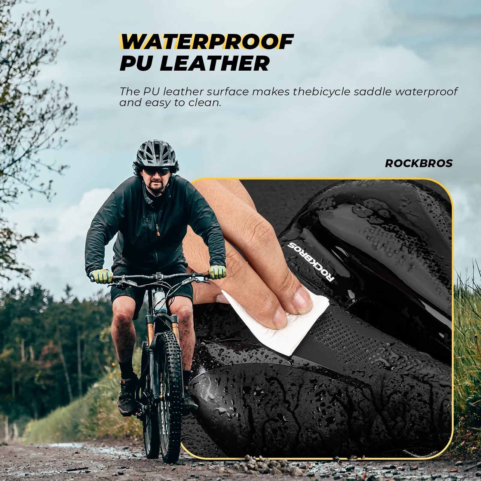ROCKBROS comfortabel mountainbikezadel met ademende uitsparing