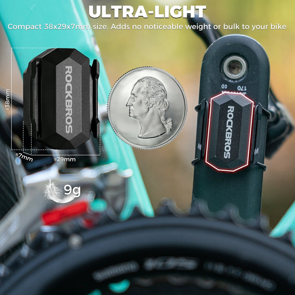 Fiets snelheids- en cadanssensor met Bluetooth en ANT+