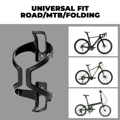 BlackPC lightweight bike bottle cage 2 pack wide opening design#color_black