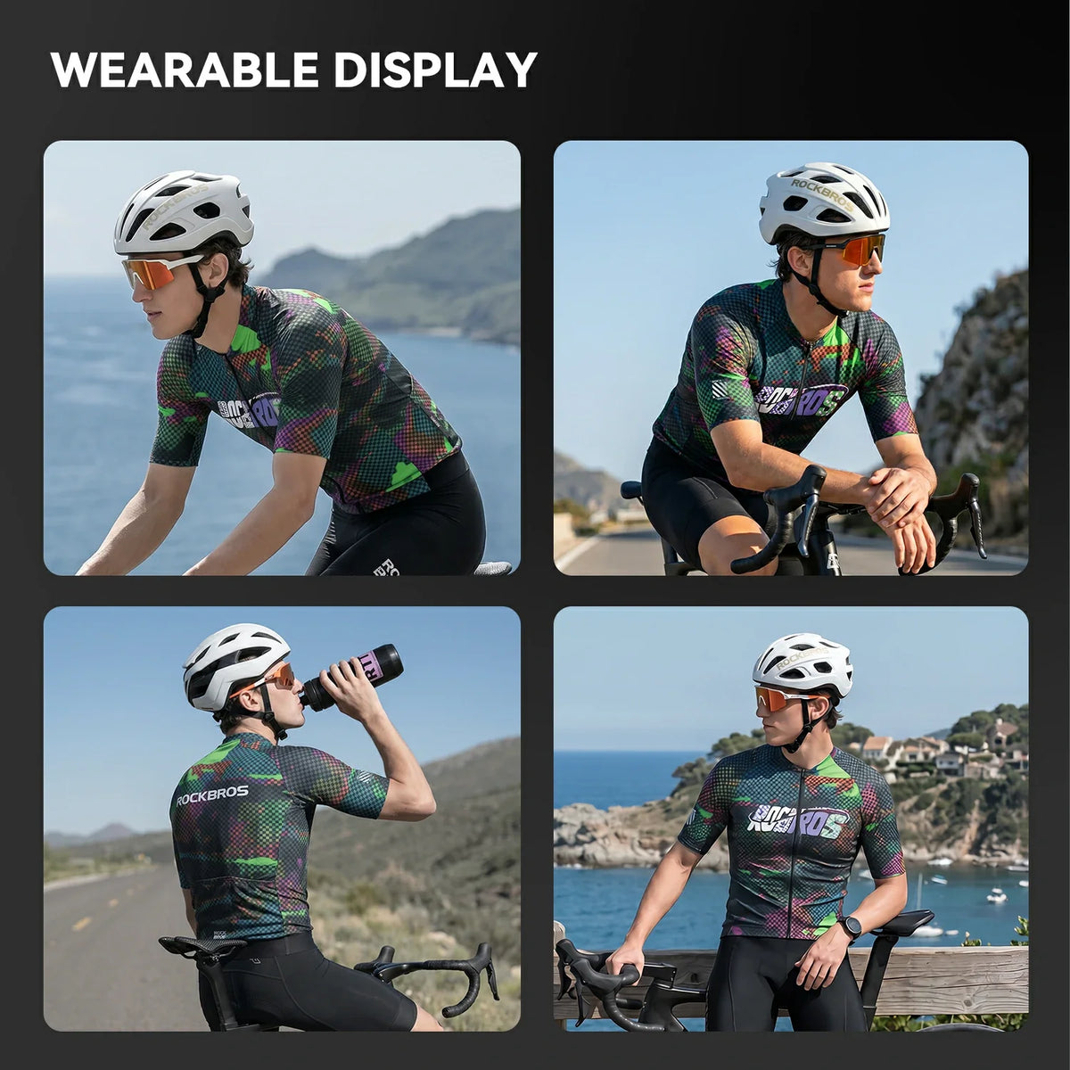 ROCKBROS ademend korte mouw fietsshirt