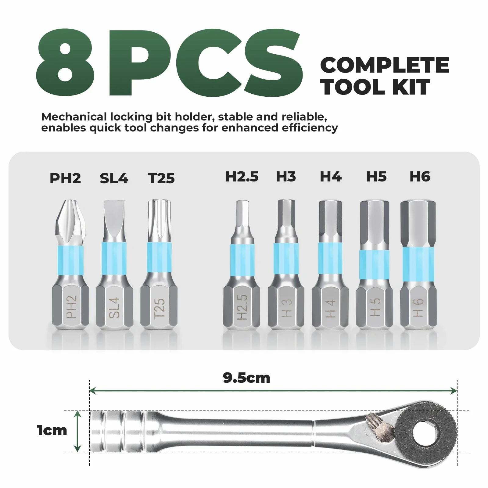 Compact Ratchet Tool Set Lightweight Cycling & Everyday Repair Kit