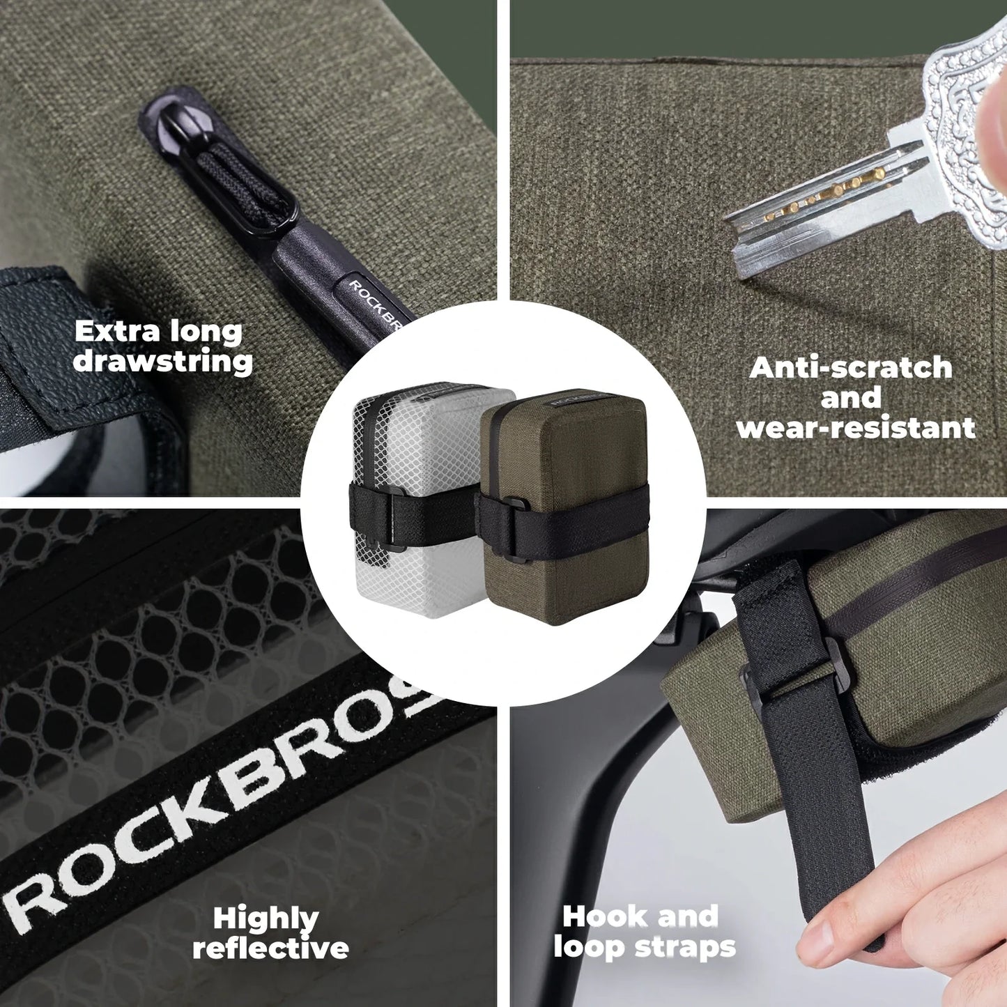 Compact Waterproof Bike Saddle Bag for Tools & Essentials