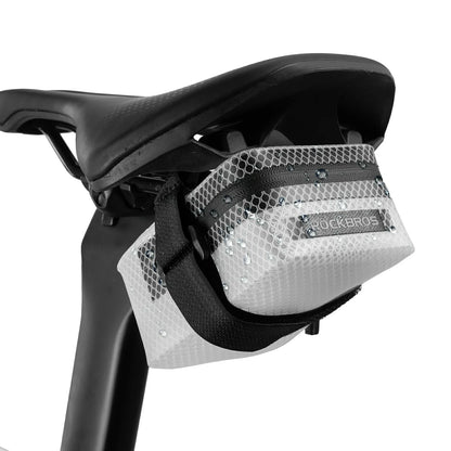 Compact Waterproof Bike Saddle Bag for Tools & Essentials#color_Transparent