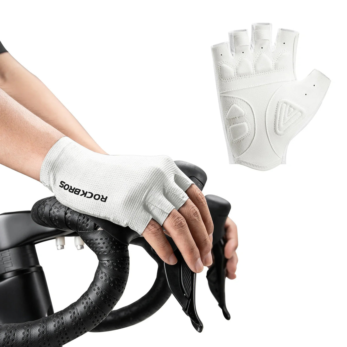 Korte fietshandschoenen met SBR-demping