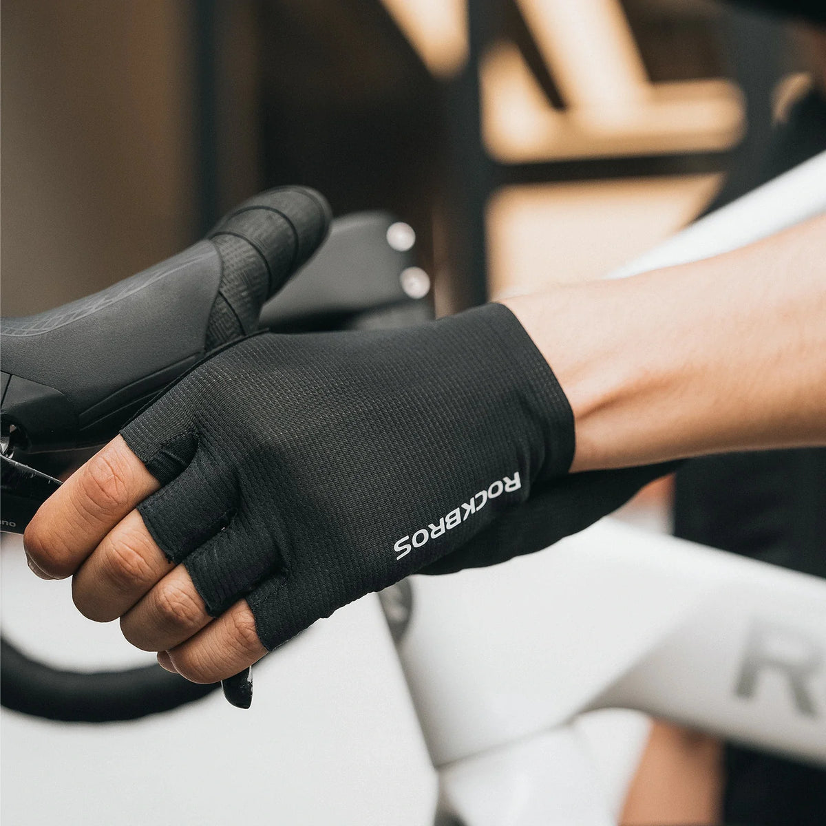 Korte fietshandschoenen met SBR-demping