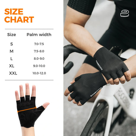 Korte fietshandschoenen met SBR-demping