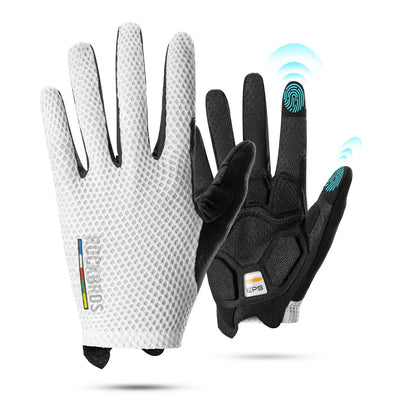 padded cycling gloves with touchscreen fingertips for comfortable and secure bike riding