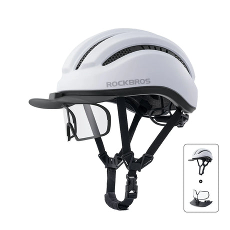 Lichte fietshelm met magnetisch vizier 54–60 cm