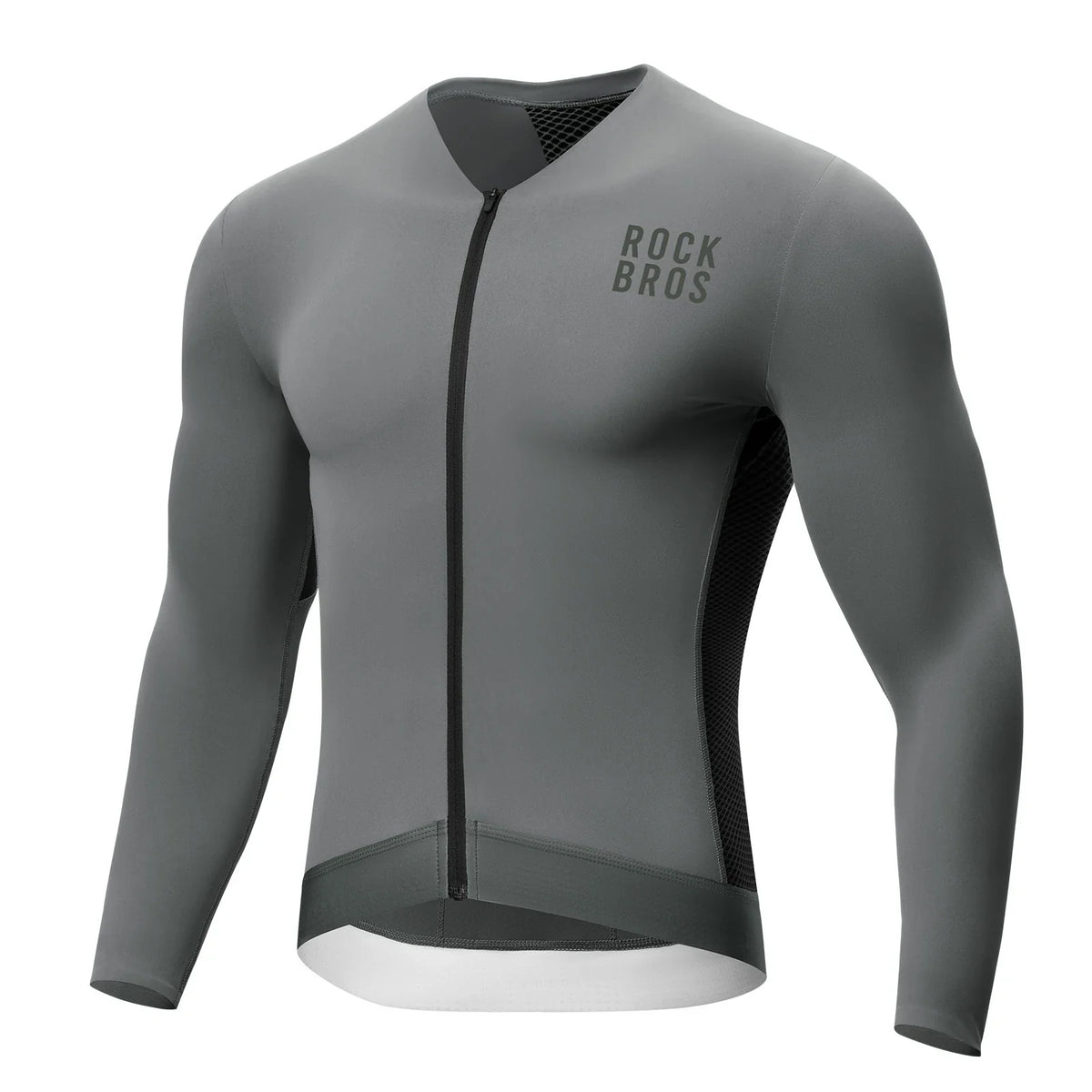 ROCKBROS fietsshirt lange mouw ademend 3 pocket#gray
