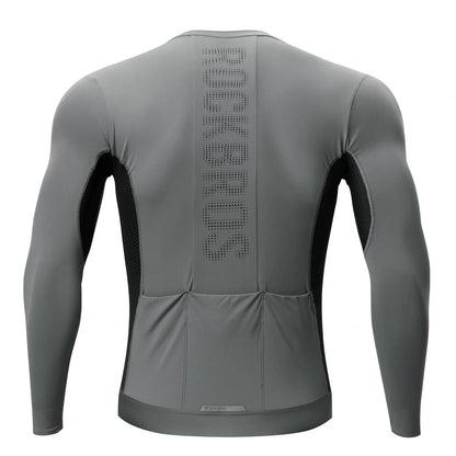 ROCKBROS fietsshirt lange mouw ademend 3 pocket#gray
