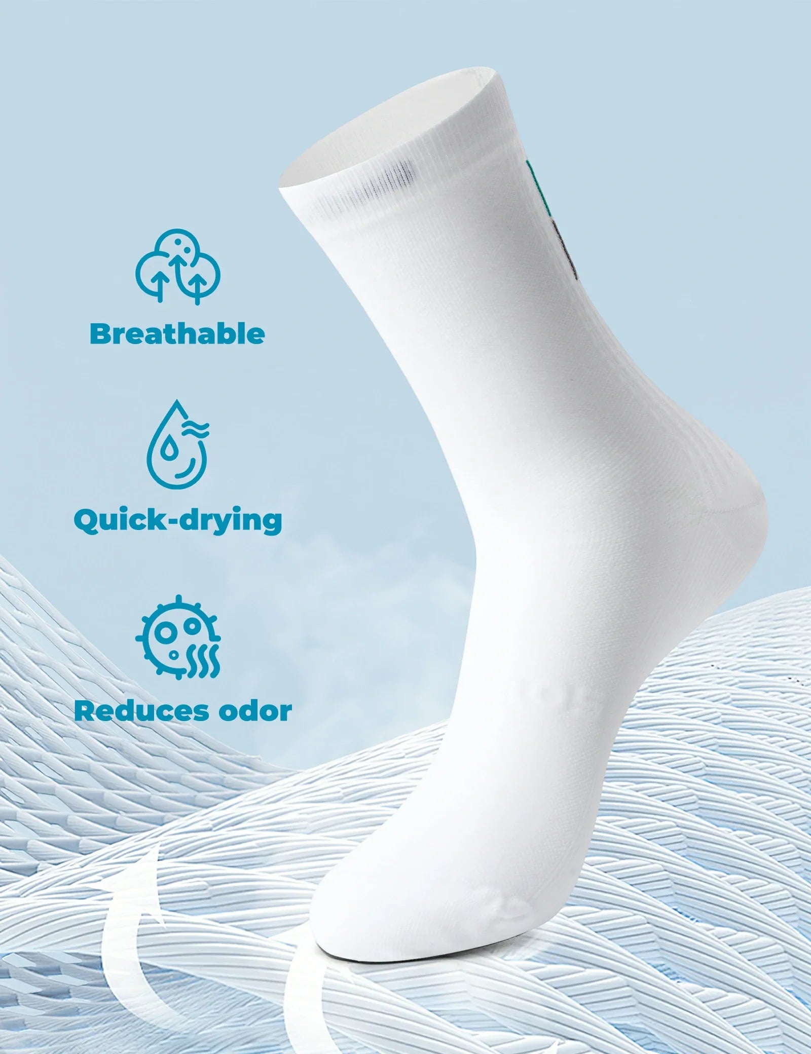 ROCKBROS cycling socks 2 pack quick dry cushioned arch support