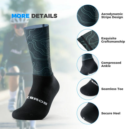 ROCKBROS cycling socks quick dry compression arch support