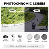 ROCKBROS fotochromische en gepolariseerde fietsbril uv400#type_gepolariseerde lenzen-helder