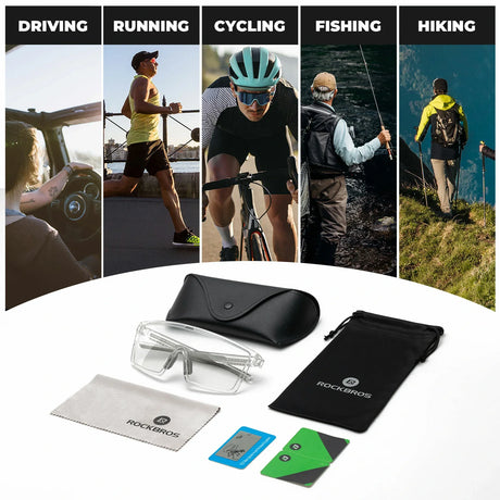 ROCKBROS fotochromische en gepolariseerde fietsbril uv400#type_fotochromische lenzen-helder