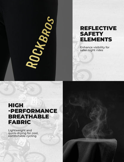 ROCKBROS cycling tights 3d padded for spring autumn