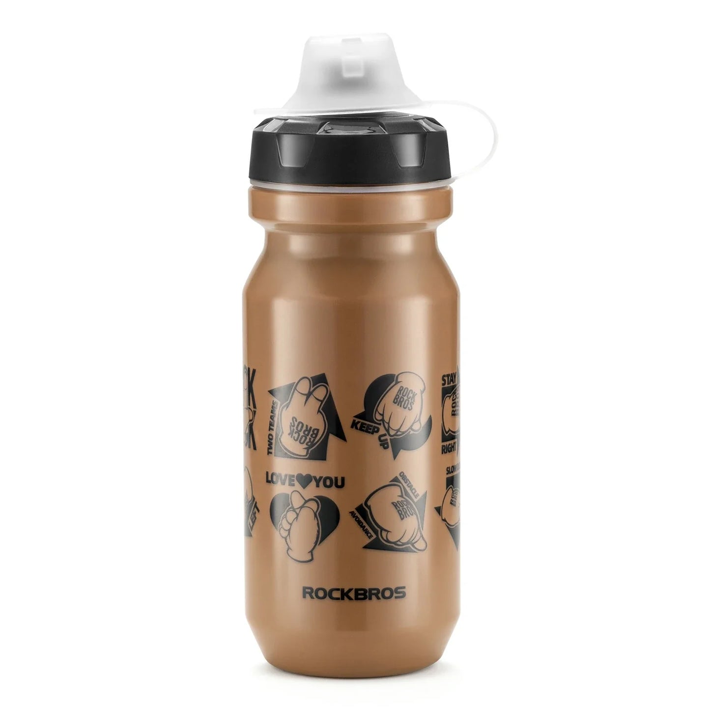 ROCKBROS BPA-vrije lekvrije fiets bidon 600 ml#Bruin