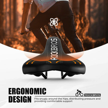 ROCKBROS ergonomisch fietszadel met zacht schuim en ventilatie