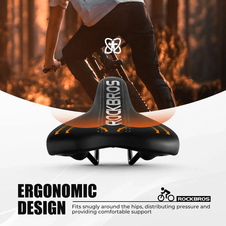 ROCKBROS ergonomisch fietszadel met zacht schuim en ventilatie