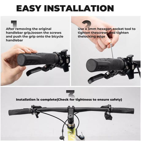 ROCKBROS ergonomische fietshandvatten met lock-on systeem