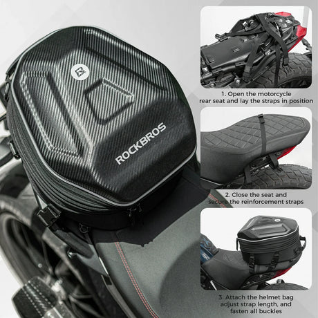 Uitbreidbare motortas voor achterzit 20–35 L