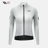 ROCKBROS dames lichtgewicht fleece fietsshirt#grijs_wit