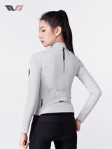 ROCKBROS dames lichtgewicht fleece fietsshirt#grijs_wit